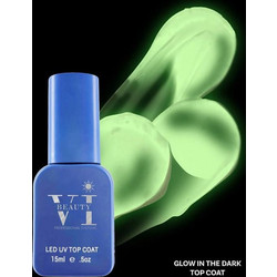 Mixcoco Beauty VI Glow in the Dark Top Coat Ημιμόνιμο Βερνίκι Νυχιών 15ml
