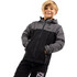 District75 Παιδικό Μπουφάν Softshell Αδιάβροχο Μαύρο Γκρι 224KBJA-276-072