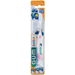 Gum Junior 7-9 Soft Παιδική Oδοντόβουρτσα Λευκή Ροζ