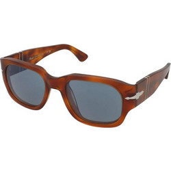 Persol PO3380S 96/56 Ανδρικά Γυαλιά Ηλίου Τετράγωνα Κοκάλινα Καφέ με Μαύρο Φακό