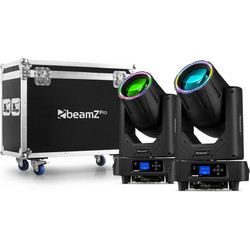Beamz Pro NEREID380B Pair Φωτορυθμικό Προβολέας LED DMX με Ρομποτική Κεφαλή RGB