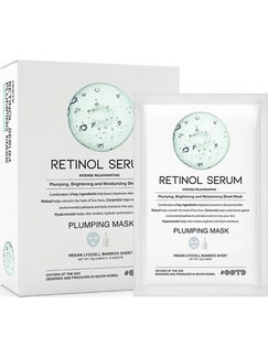 OOTD Retinol Serum Plumping Sheet Μάσκα Προσώπου για Ενυδάτωση & Λάμψη με Ρετινόλη & Υαλουρονικό 10τμχ