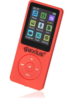 Naxius NXMP-13 MP4 Player 8GB με Οθόνη 1.8" & Bluetooth Κόκκινο