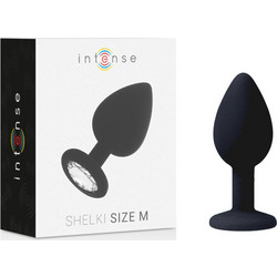 Intense Shelki Medium Πρωκτική Σφήνα Diamond Plug 8cm Μαύρη D-216058