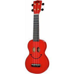 Mahalo Smiley Ukulele Red