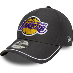 New Era LA Lakers NBA Piping 9FORTY Ανδρικό Καπέλο Jockey Υφασμάτινο Ανθρακί 60691227