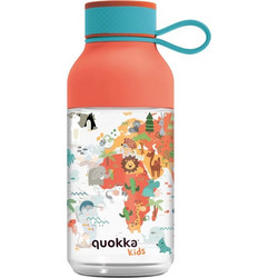 Quokka Ice Kids Map of Life Παιδικό Παγούρι Πλαστικό BPA Free Πορτοκαλί 430ml