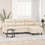 vidaXL Τριθέσιος Καναπές Microfiber Μπεζ 210x77x80cm 3201236