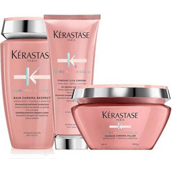 Kerastase Chroma Absolu Σετ Περιποίησης Μαλλιών Fondant Cica Conditioner 200ml + Μάσκα 200ml + Bain Chroma Respect Σαμπουάν 250ml