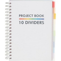 Pukka Pad Project Book Σπιράλ Τετράδιο Ριγέ B5 200 Φύλλων 10 Θεμάτων Λευκό 9603-PB