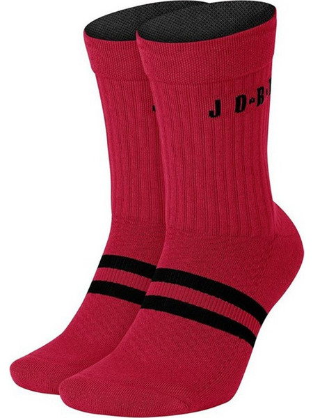 Jordan Legacy Ανδρικές Κάλτσες Ψηλές με Σχέδια Κόκκινες 2Pack SK0025-687
