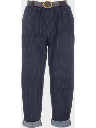 Gsecret Ψηλόμεσο Γυναικείο Τζιν Παντελόνι Mom Fit Εφαρμογή Navy Μπλε 76830-34206