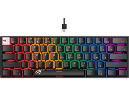 Havit KB903L Μηχανικό Gaming Πληκτρολόγιο 60% RGB Black