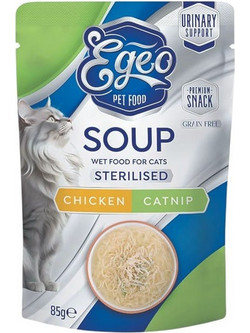 Egeo Pet Food Soup Sterilised with Chicken & Catnip 85gr