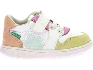 Kickers Παιδικά Sneakers Λευκά Κίτρινα Πορτοκαλί 1213530-10-0