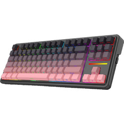 Redragon Antonium K728 Pro Ασύρματο Μηχανικό Gaming Πληκτρολόγιο TenKeyLess RGB Black Pink
