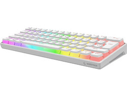 Rampage Radiant K11 Μηχανικό Gaming Πληκτρολόγιο 60% με Custom Red Διακόπτες RGB White