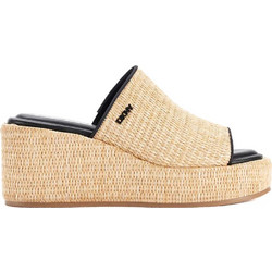 DKNY Conrad Καλοκαιρινές Γυναικείες Πλατφόρμες Ψηλές Ψάθινες Μπεζ K1517736-NAX