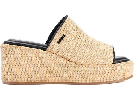 DKNY Conrad Καλοκαιρινές Γυναικείες Πλατφόρμες Ψηλές Ψάθινες Μπεζ K1517736-NAX