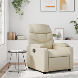 vidaXL Πολυθρόνα Relax Ανακλινόμενη Δερματίνη Μπεζ 3205641