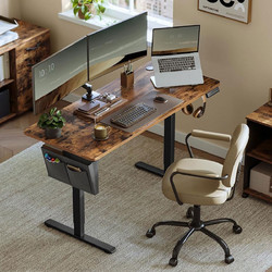 Songmics Γραφείο Ξύλινο Ρυθμιζόμενο Ύψος 140x60x120cm LSD134KD04