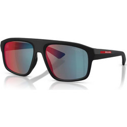 Prada PSB02S 1BO08F Ανδρικά Γυαλιά Ηλίου Aviator Κοκάλινα Μαύρα με Μαύρο Φακό