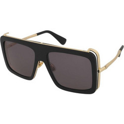 Max Mara MM0119 01A Ανδρικά Γυαλιά Ηλίου Μάσκα Μεταλλικά Χρυσά με Μαύρο Φακό