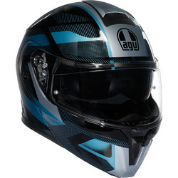 AGV Streetmodular Ledro Matt Black Powder Blue Κράνος Μηχανής Flip-Up 1690gr