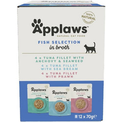 Applaws Multipack Fish Selection in Broth 12x70gr