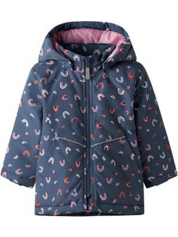 Name It Rainbow Παιδικό Μπουφάν Χειμωνιάτικο Softshell Αδιάβροχο Αντιανεμικό Navy Μπλε 13242820