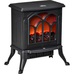HOMCOM 820-282V90BK Επιδαπέδιο Ηλεκτρικό Τζάκι 1500W Μ37.3xΥ44xΒ23.1cm