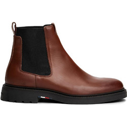 Tommy Hilfiger Ανδρικά Chelsea Μποτάκια Δερμάτινα Καφέ FM0FM05591-GVI