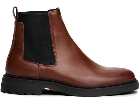 Tommy Hilfiger Ανδρικά Chelsea Μποτάκια Δερμάτινα Καφέ FM0FM05591-GVI