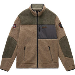 Napapijri Ανδρική Ζακέτα Fleece με Φερμουάρ Καφέ NP0A4GNT-MCD