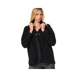 Body Action Γυναικεία Ζακέτα Fleece Μακριά με Φερμουάρ Μαύρη 071530-05