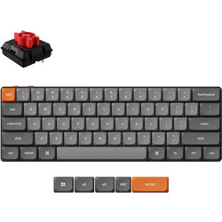 Keychron K9 Max QMK Ασύρματο Μηχανικό Gaming Πληκτρολόγιο 60% με Keychron Milk POM Red Διακόπτες RGB Grey