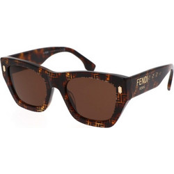 Fendi FE40100I 55E Γυναικεία Γυαλιά Ηλίου Πεταλούδα Κοκάλινα Ταρταρούγα με Καφέ Φακό