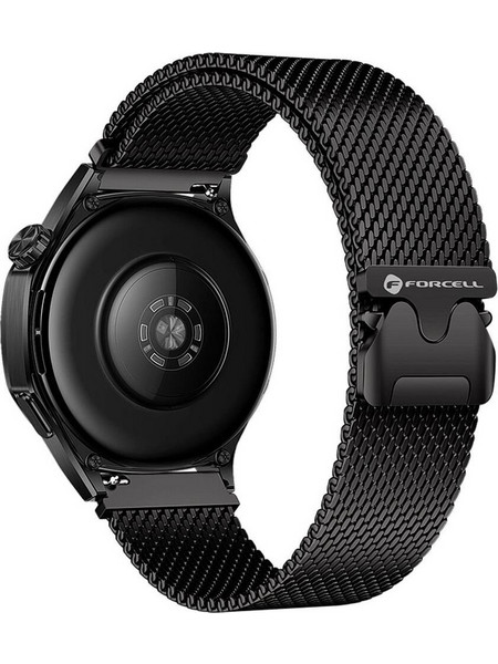 Forcell F-Design FS10 Λουράκι Μεταλλικό Black (Universal 22mm)