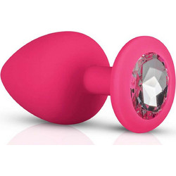 Kinksters Silicone Small Πρωκτική Σφήνα Diamond Plug 7.3cm Ροζ