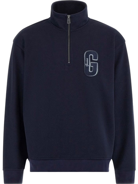 Guess Ανδρικό Φούτερ με Τσέπες Navy Μπλε M5BQ18K0552-G7V2