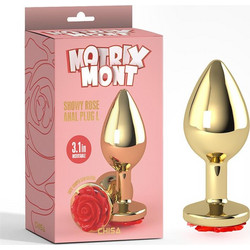 Chisa Novelties Matrix Mont Rose Large Πρωκτική Σφήνα Diamond Plug 7.8cm Ροζ Χρυσή