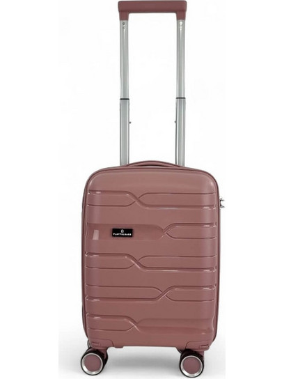 Playbags Collection PP8006 Βαλίτσα Καμπίνας 45x30x17cm με 4 Ρόδες Nude