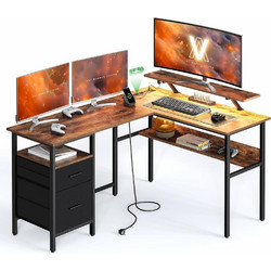 Vasagle Γωνιακό Γραφείο Υπολογιστή Ξύλινο 150x120x89cm VASLWD095K01