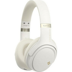 Havit 630BT Pro Ενσύρματα & Ασύρματα Bluetooth Ακουστικά Over Ear με Noise Cancelling Μπεζ