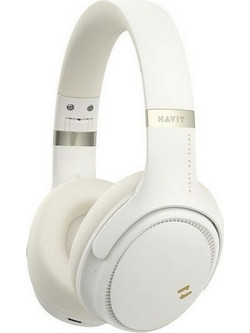 Havit 630BT Pro Ενσύρματα & Ασύρματα Bluetooth Ακουστικά Over Ear με Noise Cancelling Μπεζ