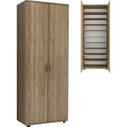 Megapap Παπουτσοθήκη Ξύλινη Eric Καρυδί M76xΠ36xΥ187cm GP028-0116,3