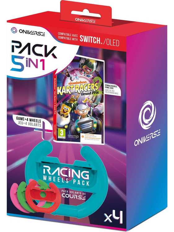 Nickelodeon Kart Racers 2 Grand Prix & 4 Wheels Bundle Nintendo Switch
