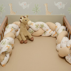 Baby Oliver Des 424 Πάντα Κούνιας Πλεξούδα Λευκό Μπεζ 20x200cm