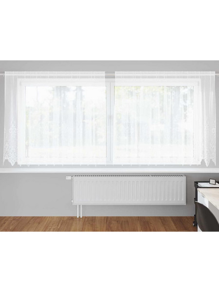 vidaXL Κουρτίνα Παραθύρου με Τρέσα & Δαντέλα 300x140 4107894 Λευκή