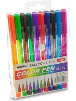 Bilaro Color Σετ Στυλό Διαρκείας 1mm Πολύχρωμο 10τμχ 0219.020